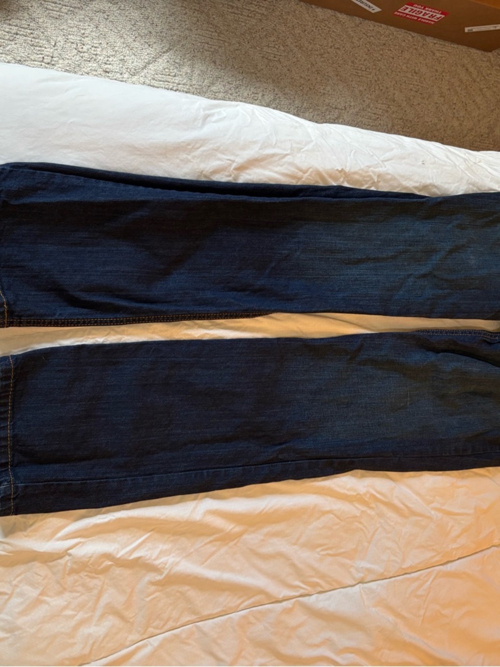 Women’s Dark Indigo Straight-Leg Jeans Jenna cinch cowgirl western bootcut jeans - Picture 5 of 11